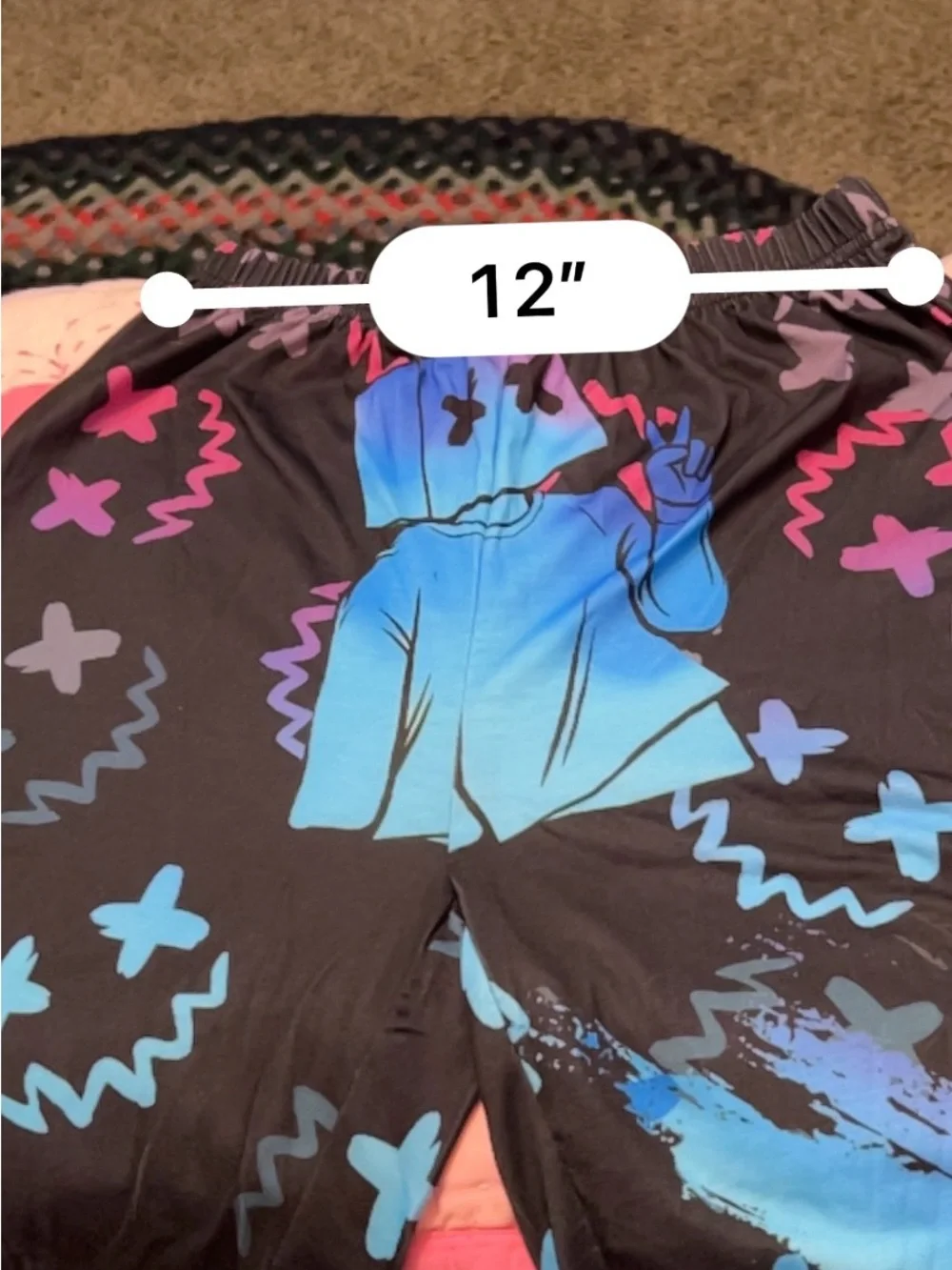 Boys Gamer Graphic Athletic Shorts – Black with Blue Hooded Character